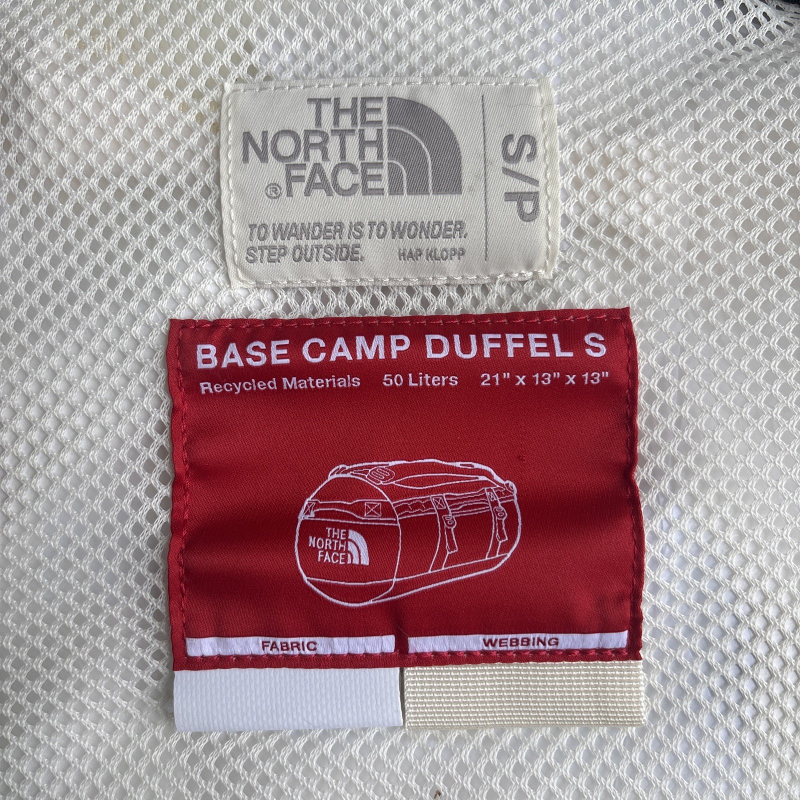 The North Face Base Camp Duffel White Dune Size S 50L Brand New