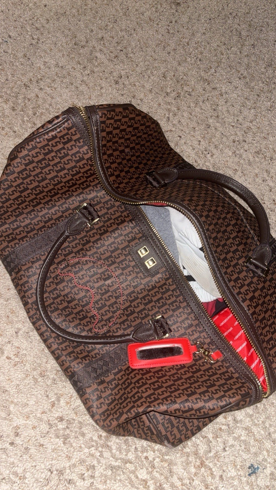 Sprayground Duffel Bag – Money Check Zippered