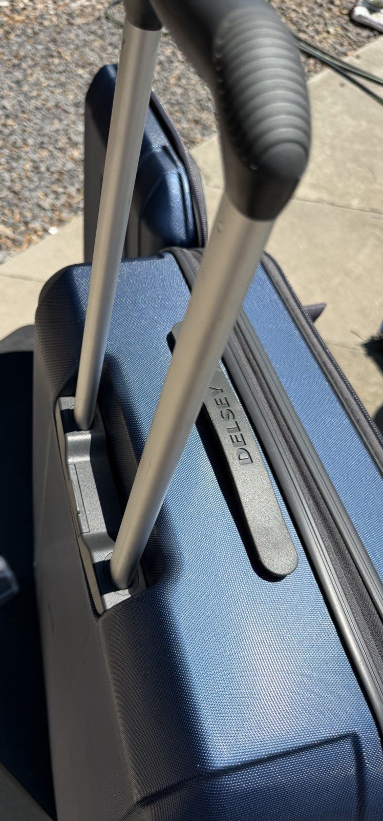 DELSEY PARIS Hardside Expandable Luggage BLUE Spinner Wheels 32 Inch W TSA Lock