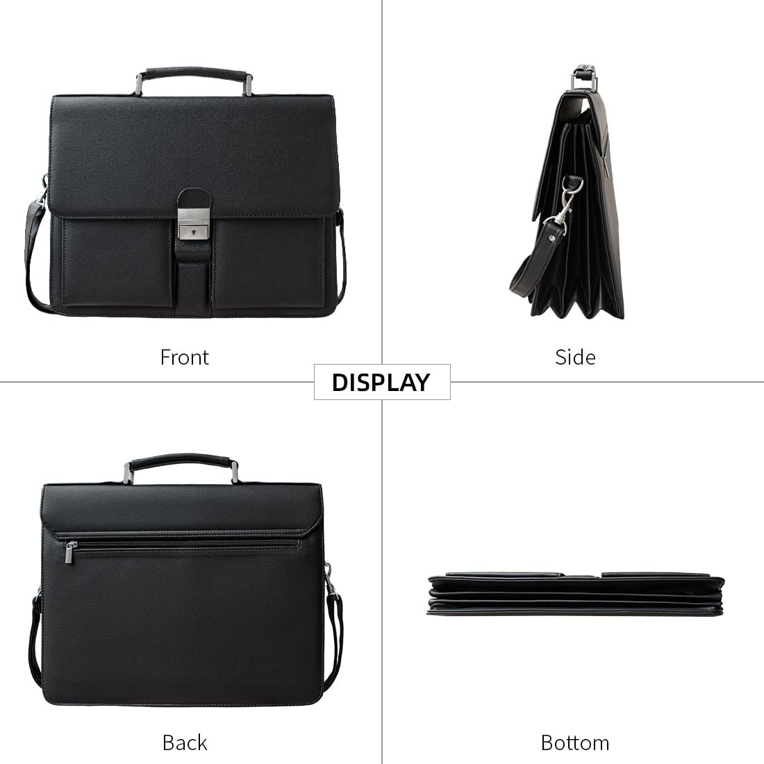 Mens Leather Briefcases Office Attorney Attache Case Ideal Gift Messenger Bag…