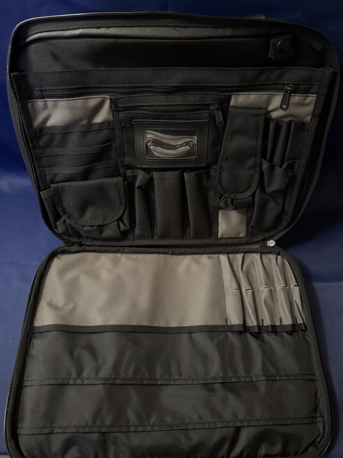 Duluth Trading Co Master Series Canvas Messenger Bag Tool Laptop Briefcase Black