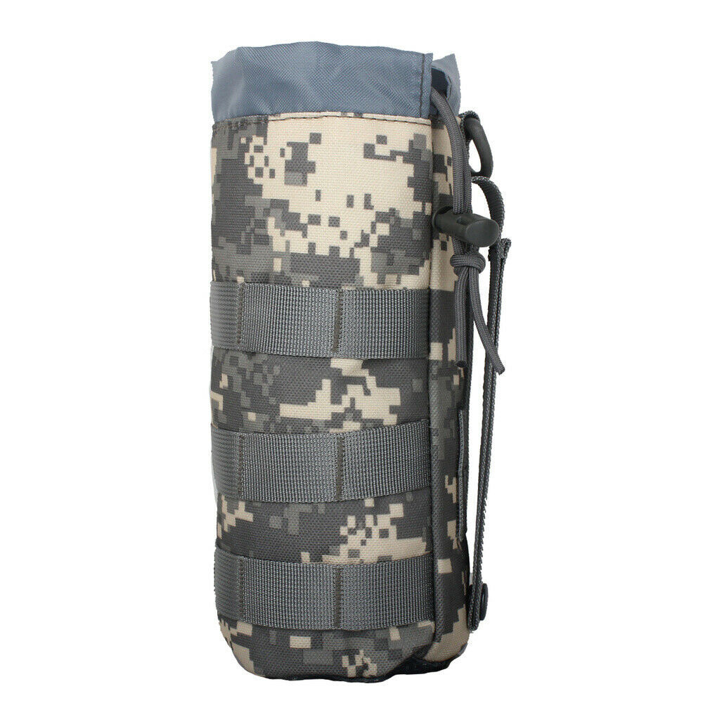 Outdoor Tactical Molle Water Bottle Bag Military Hiking Belt Holder Kettle Pouch