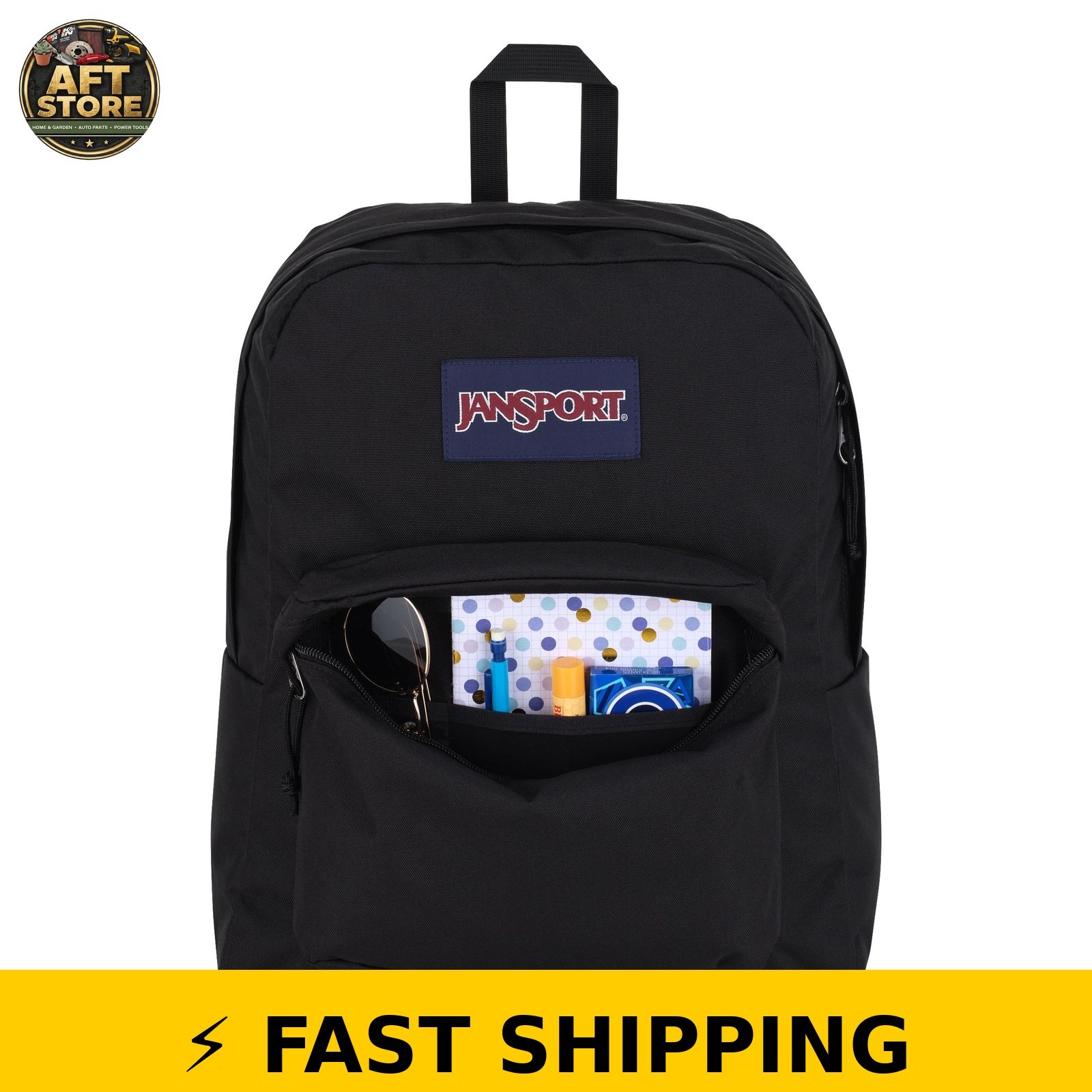 JanSport SuperBreak Backpack – Durable, Lightweight, Black