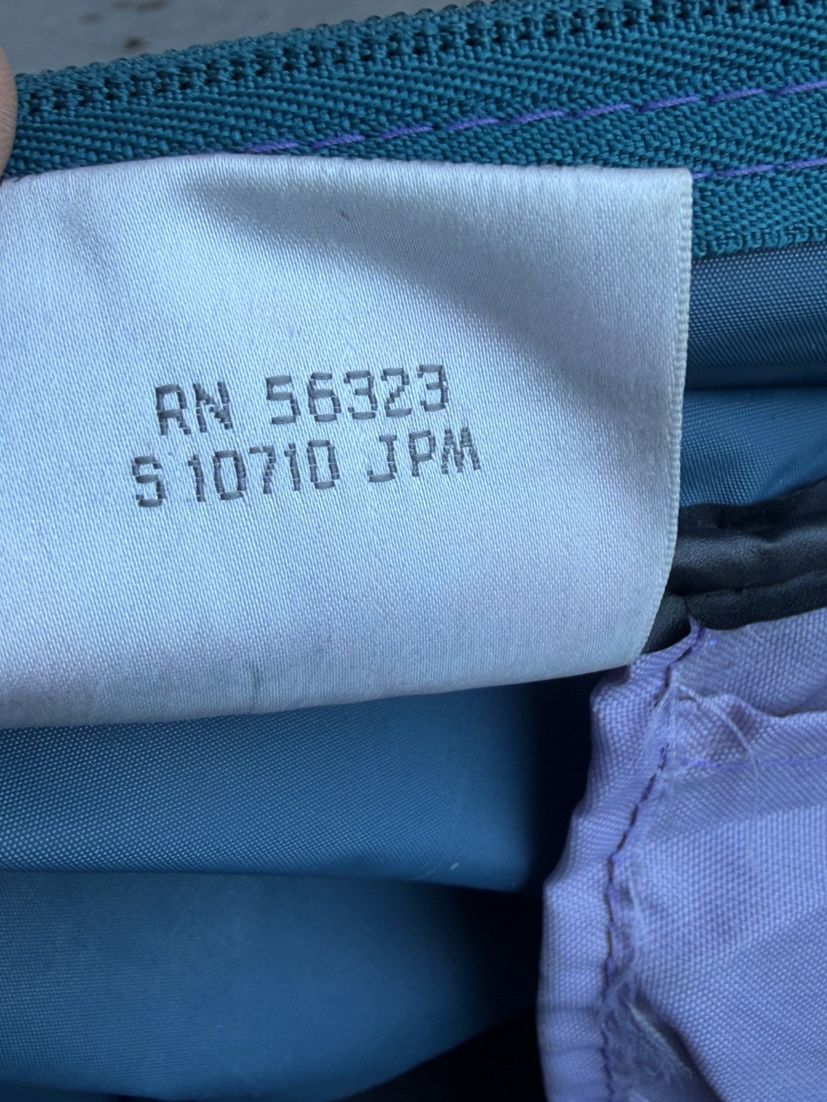 Vintage 80s Nike Duffle Bag Shoulder Strap Teal Purple Gym