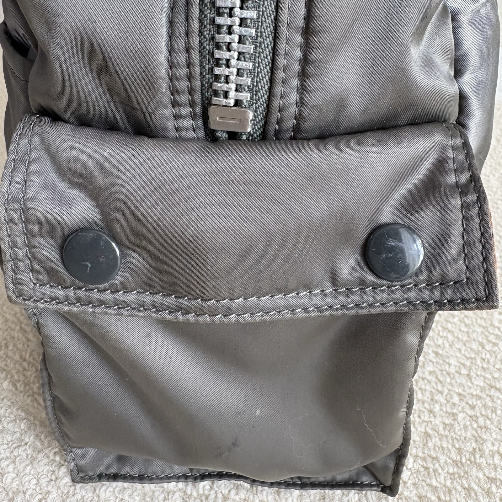 Yoshida PORTER TANKER Boston Bag (L) Nylon Silver Gray Japan 42cm×26cm×13cm