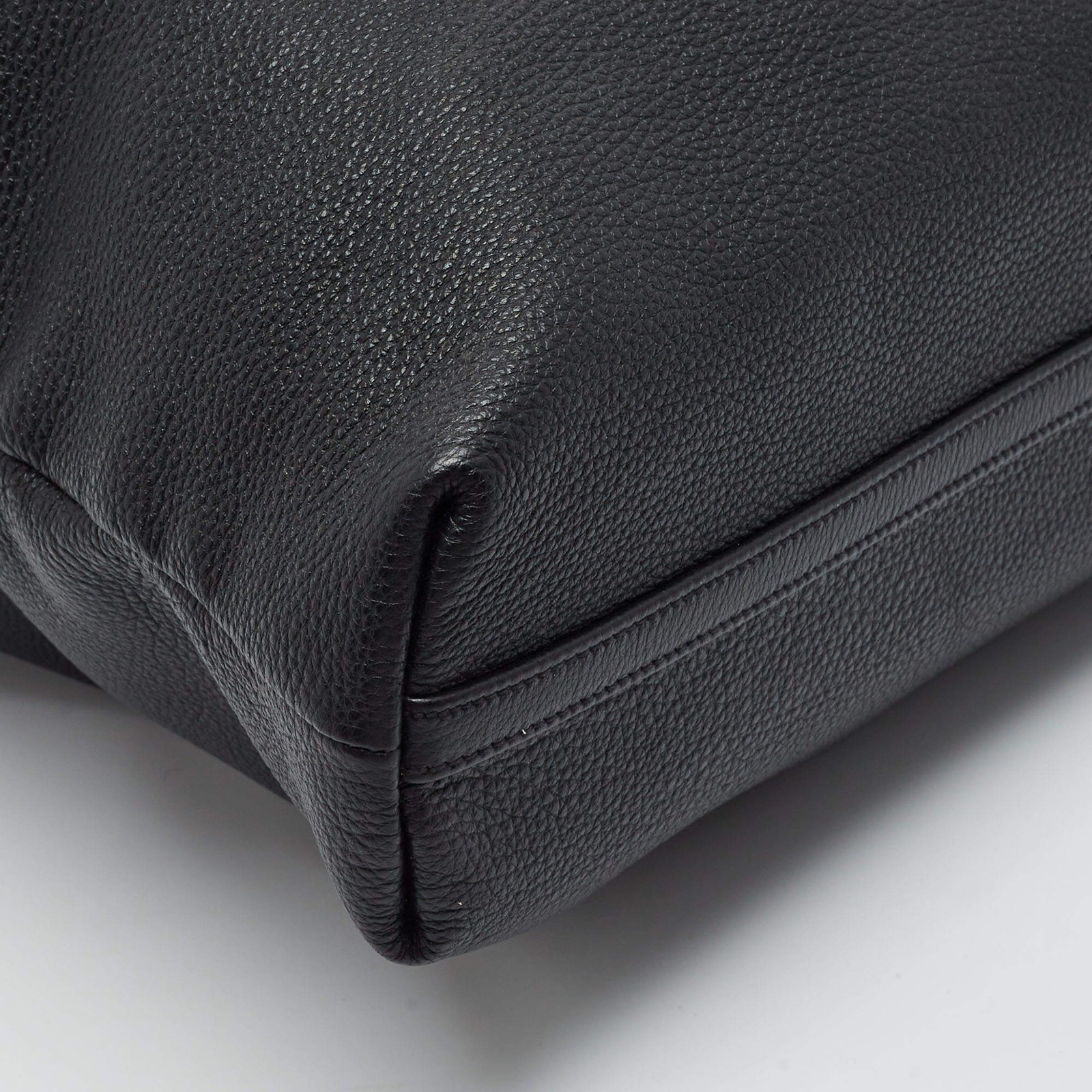 Prada Black Vitello Leather Tote