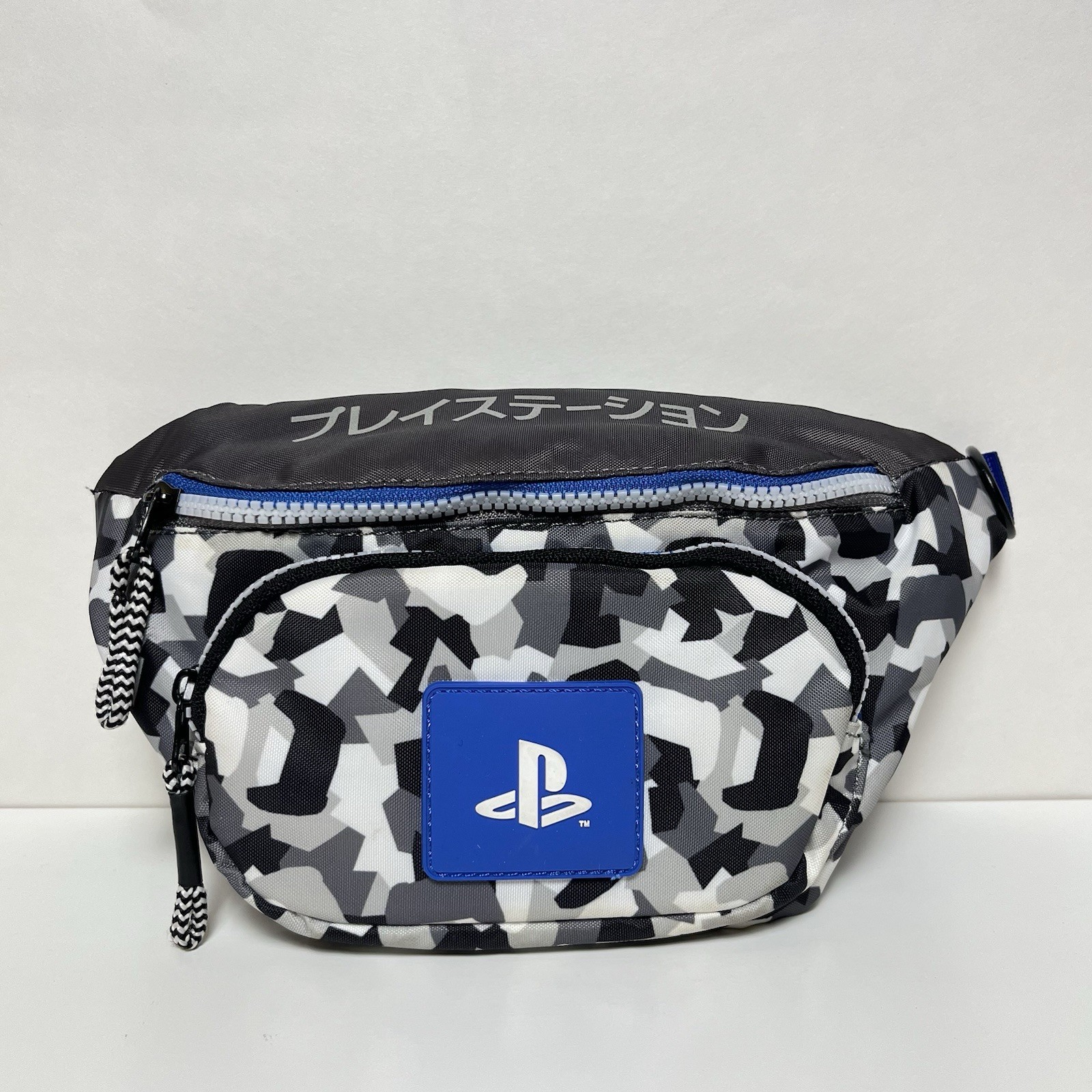 Zara x Sony PlayStation Camouflage Belt Bag Fanny Pack Gray Blue Japanese Gray