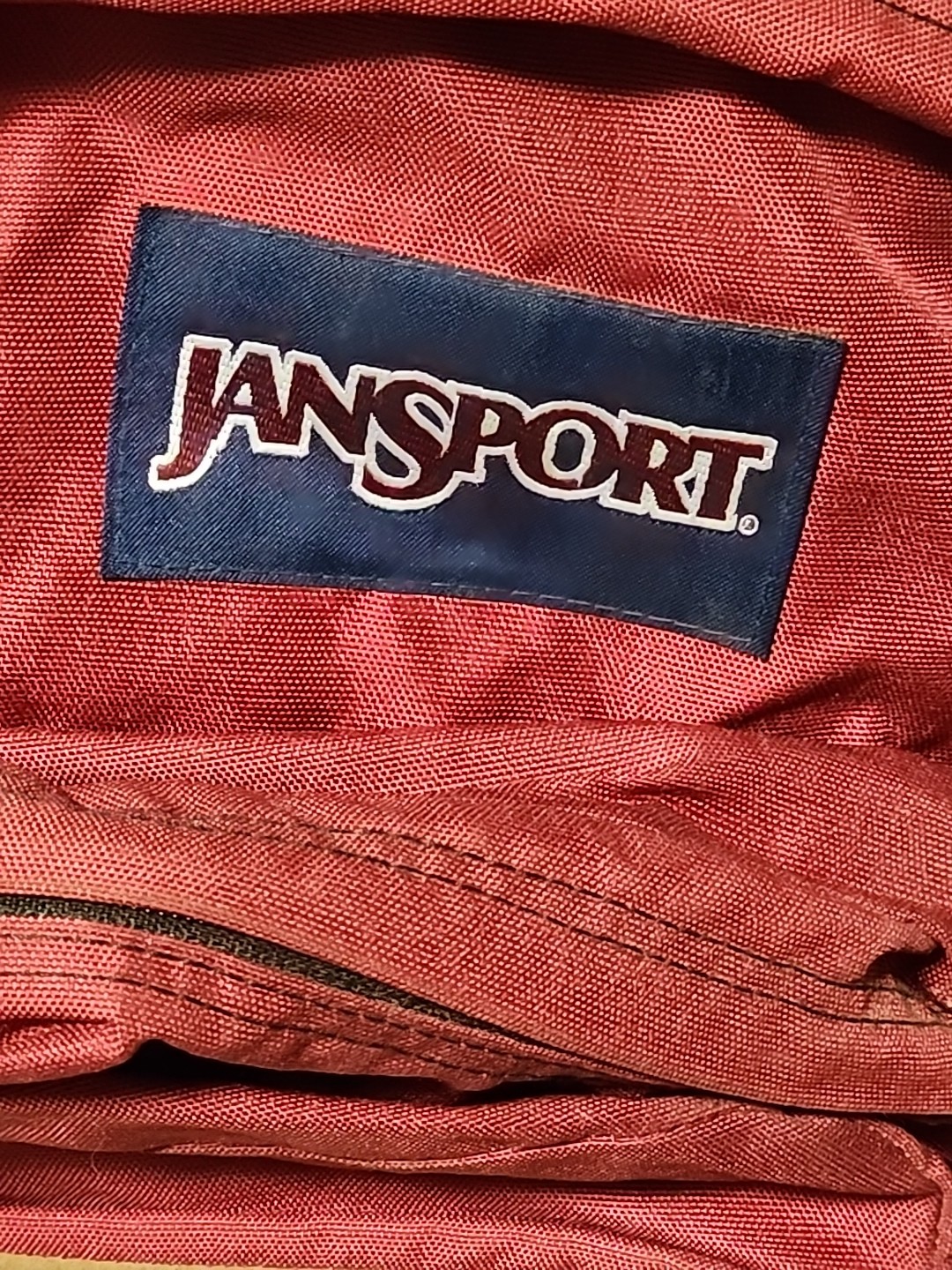 USED JanSport T501 (?) Superbreak Backpack – Red; 2 Openings; Canvas Bottom
