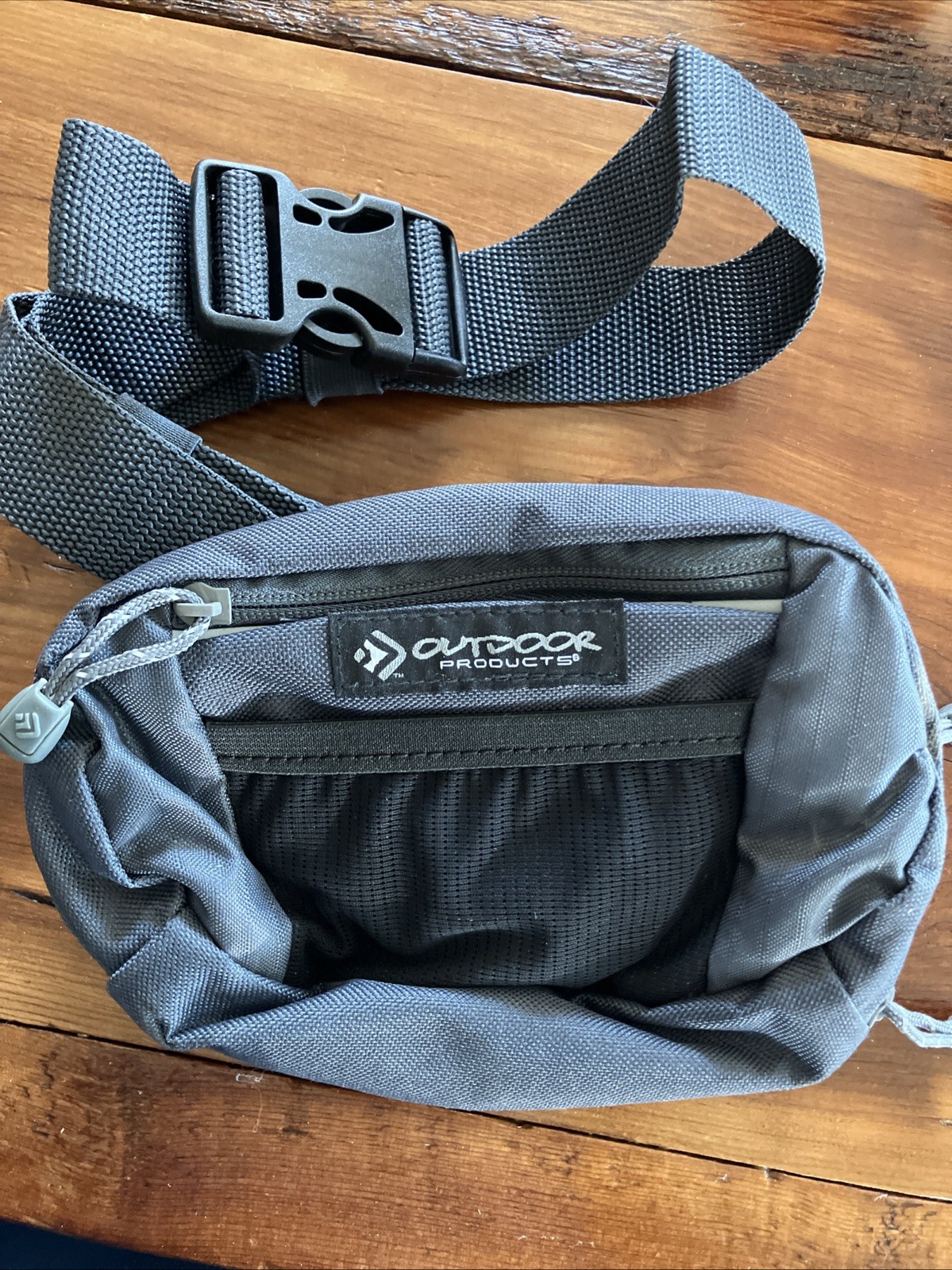 Outdoor Products Black Fanny Pack Waist Pouch Bag Sports Hiking Walking Travel