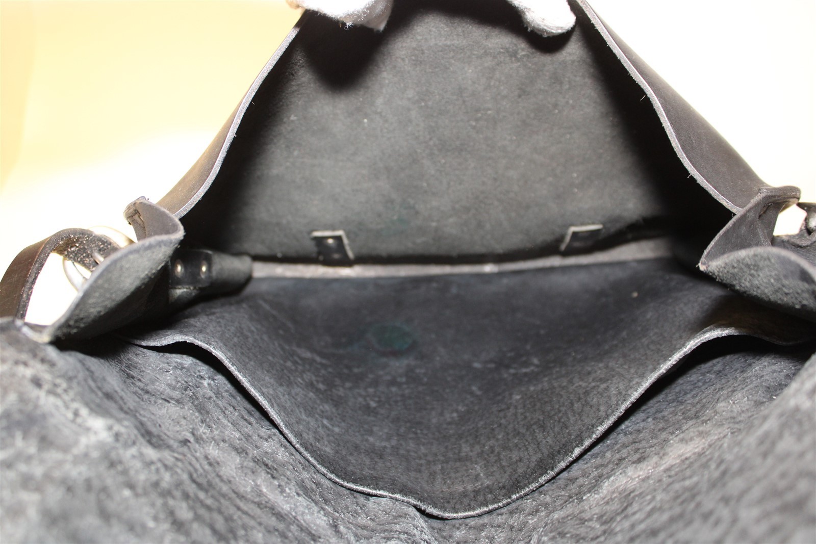 Premium Thick Leather Hand Crafted Large Black Messenger Bag