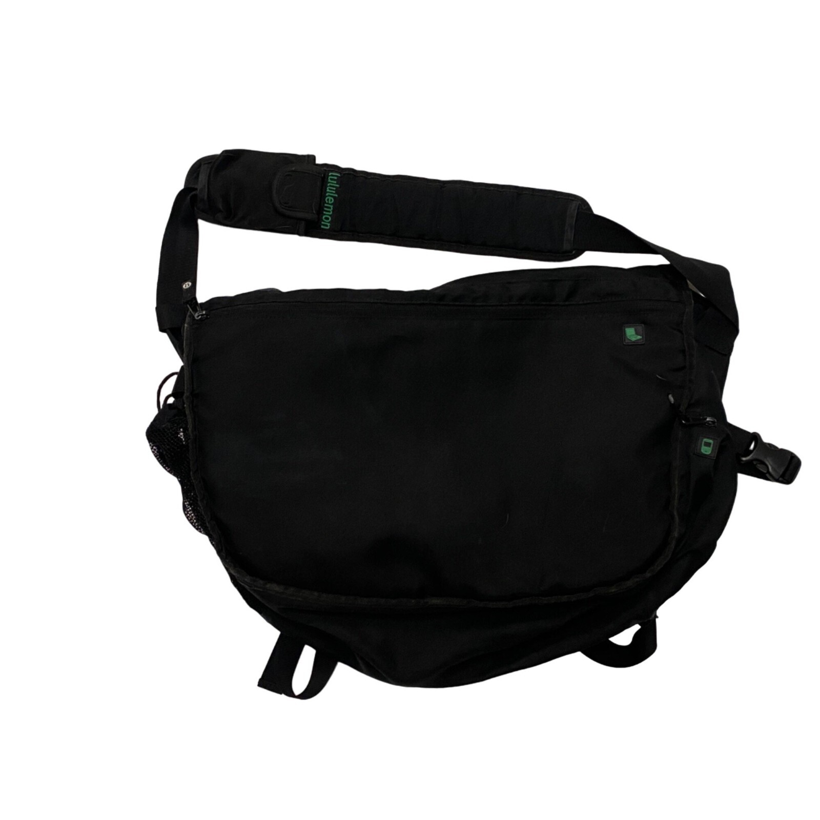 Lululemon Crossbody Messenger Bag Gray Green Black 19″(W) x 7″(D) x 14″(H)