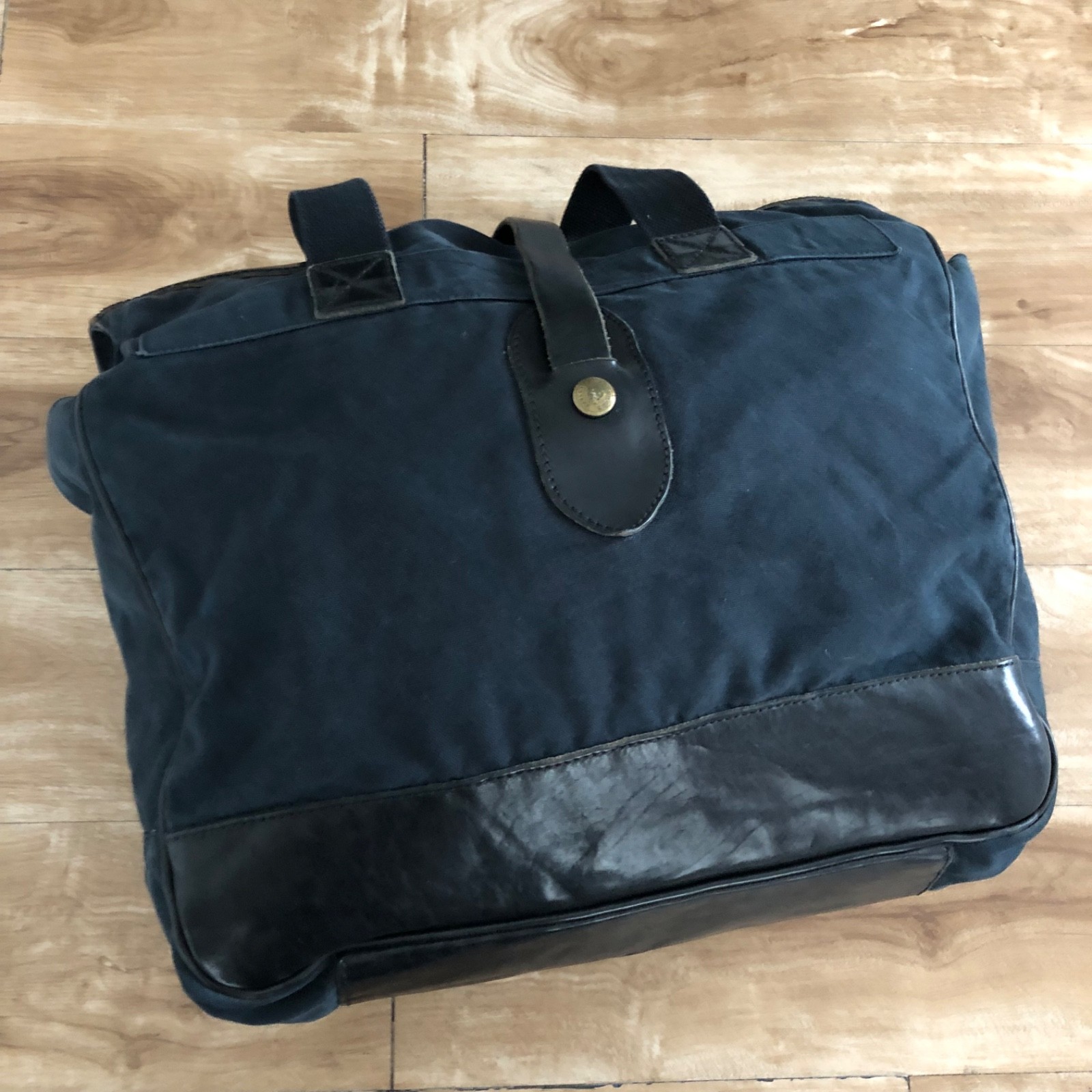 Belstaff Goodwood Rugged Twill Duffle carry bag, leather/cotton blend, XXL
