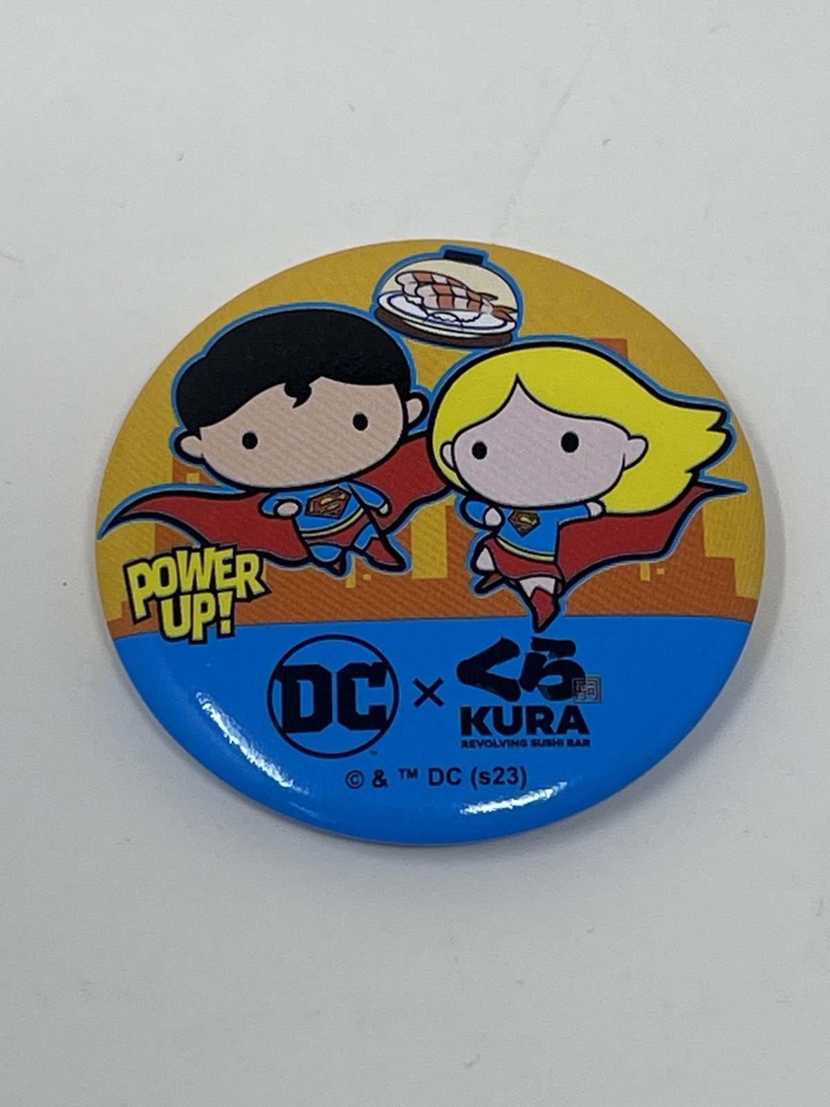Kura Sushi / DC Comics Tote Backpack BATMAN SUPERMAN WONDER WOMAN Plus PIN BONUS