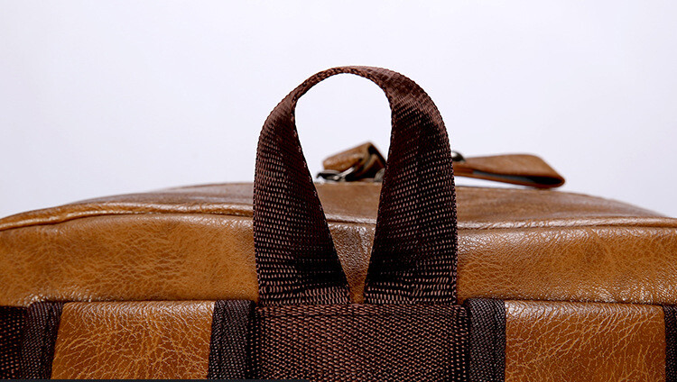 New Leather School Backpack Waterproof Business Laptop Travel Work Bag daypack