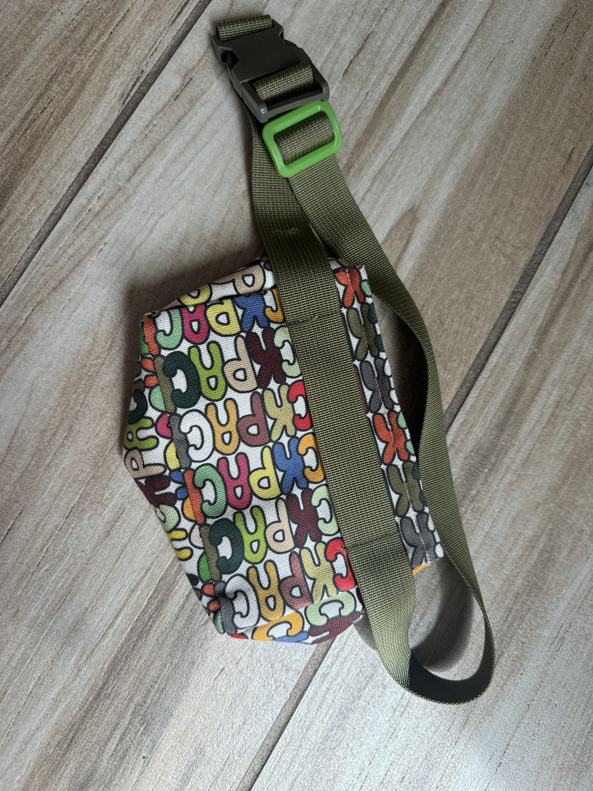 PACKPACK Multicolor Logo Belt Bag Fanny Pack Adjustable Green Strap Buckle