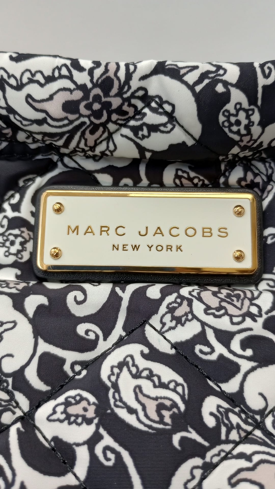 Marc Jacobs Quilted Mini Paisley Nylon Black/White Tote Bag M0012524-002