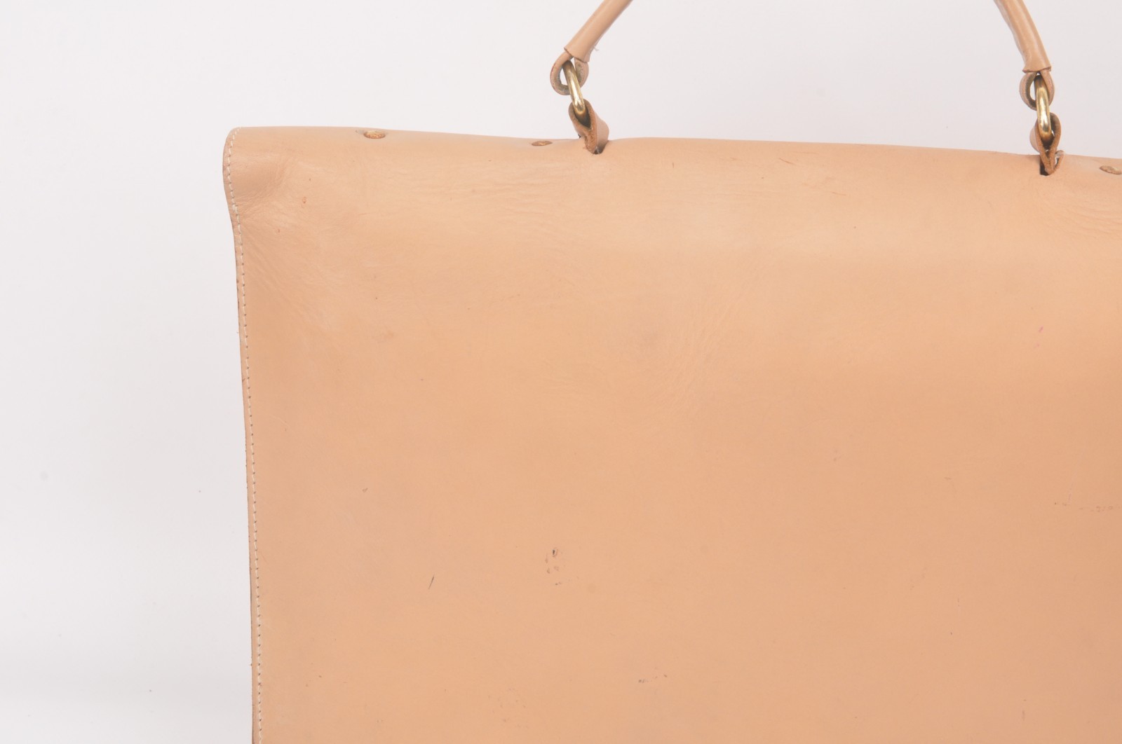 Burberry vintage tan leather briefcase bag
