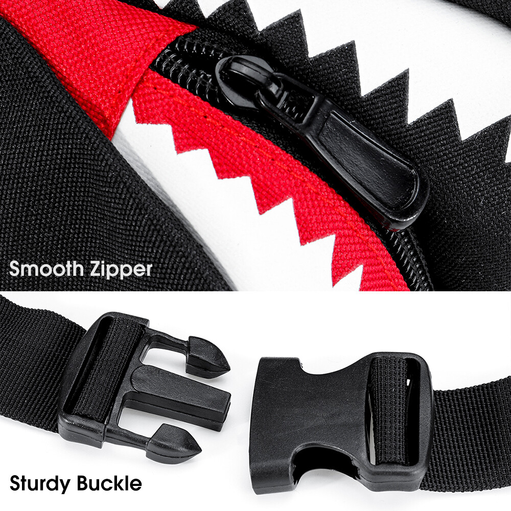 Shark Sling Backpack Shoulder Bum Bag Chest Pocket Pouch Pack Sports Cross Body