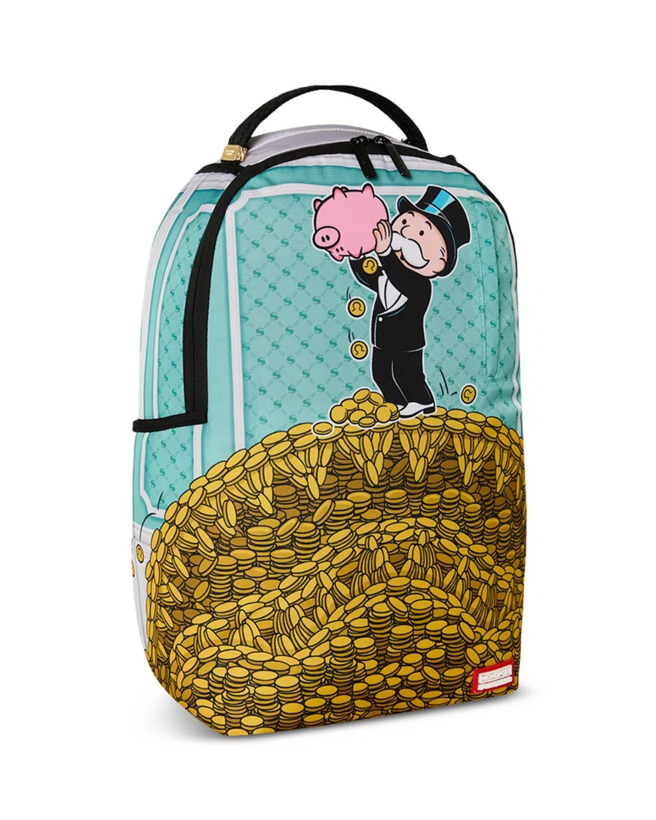 Sprayground x Monopoly Money Pile Backpack🔥New Black Bookbag Large School Bag