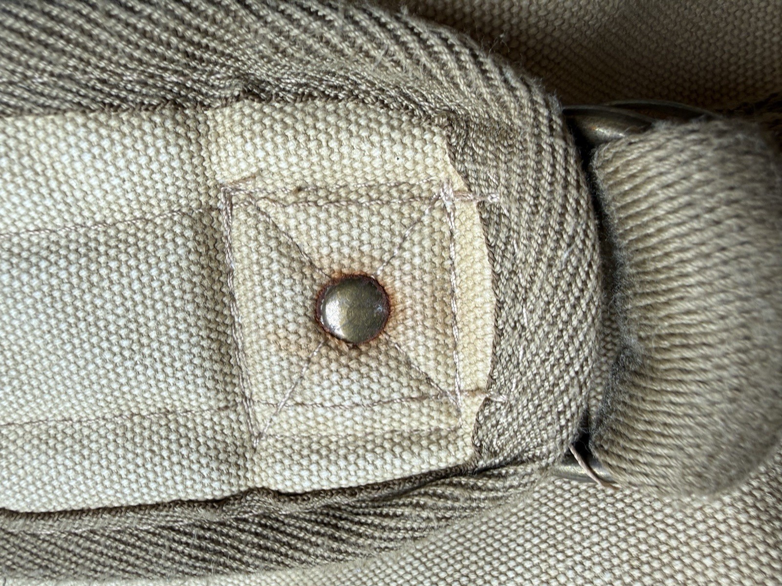 A. Kurtz Maplewood Courier Backpack Cotton Canvas Military Rucksack Leather Trim