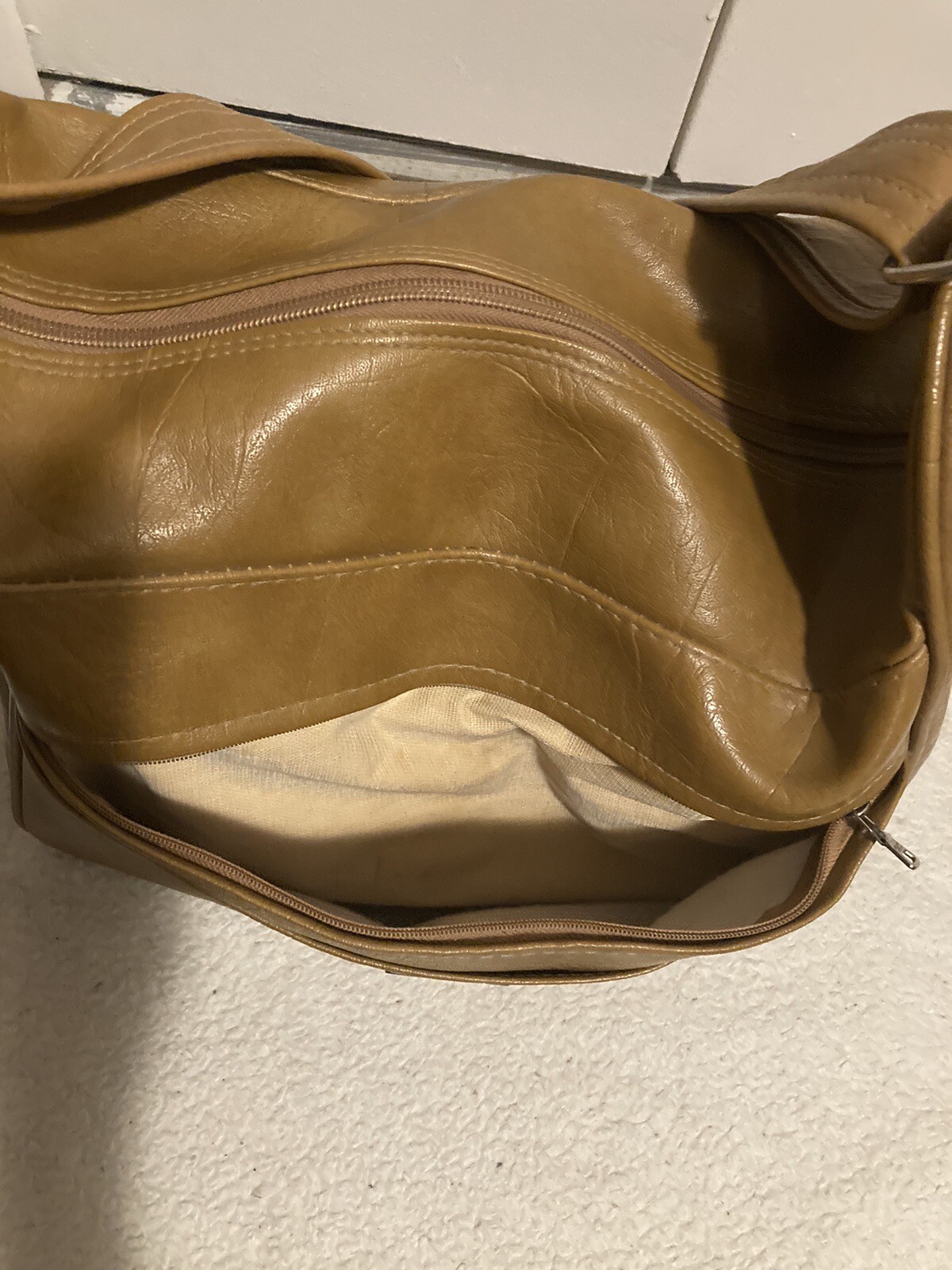 Vintage Samsonite Silhouette Brown Leather Carry-On Travel Shoulder Bag Satchel