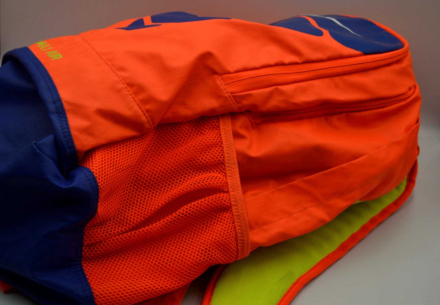 Nike Max Air Backpack Orange Neon Volt Yellow Blue Athletic Sports Bag