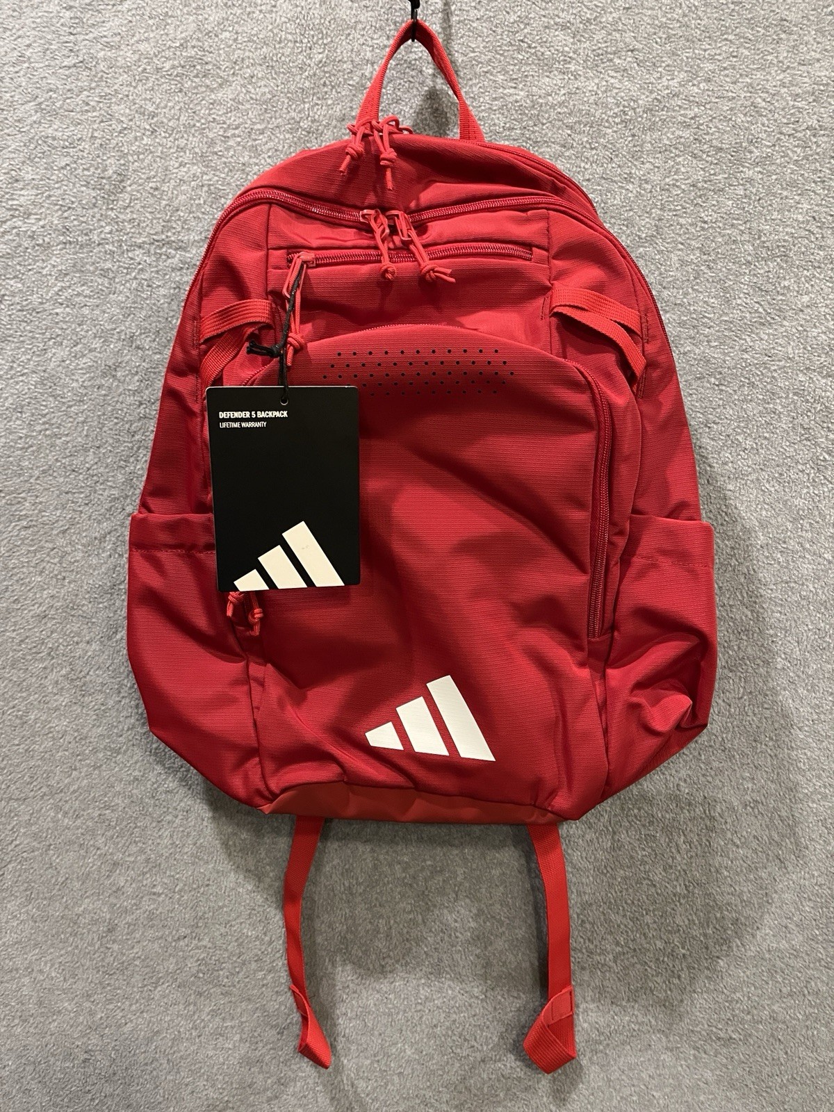 Adidas Defender 5 All Red Backpack Brand New With Tag Sports Backpack School New