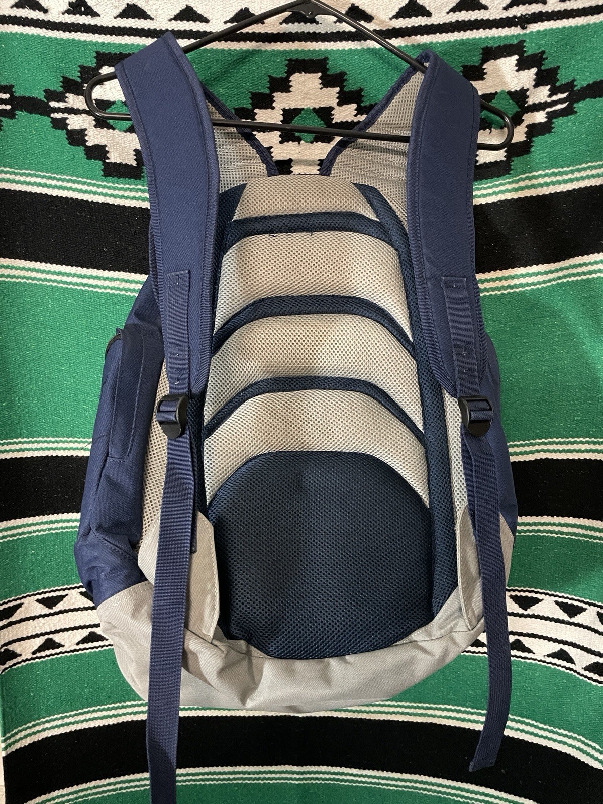 Thor Motocross Backpack Navy Blue and Grey Adjustable Straps Zipper Pockets