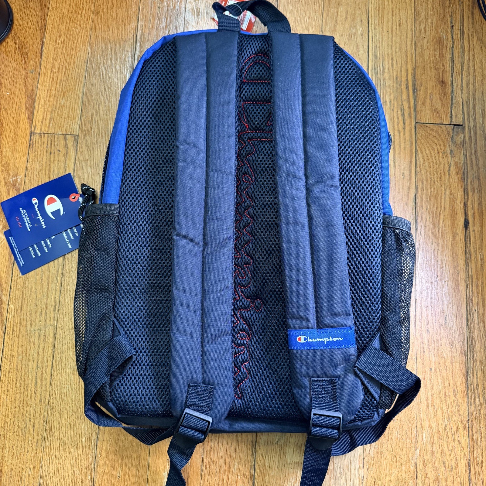 Champion Blue/Navy Blue Backpack with black interior- fits 15″ laptop- NWT