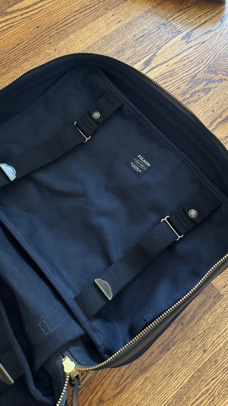 Filson Small Rugged Twill Pullman Suitcase Navy Made in USA Rare Outstanding