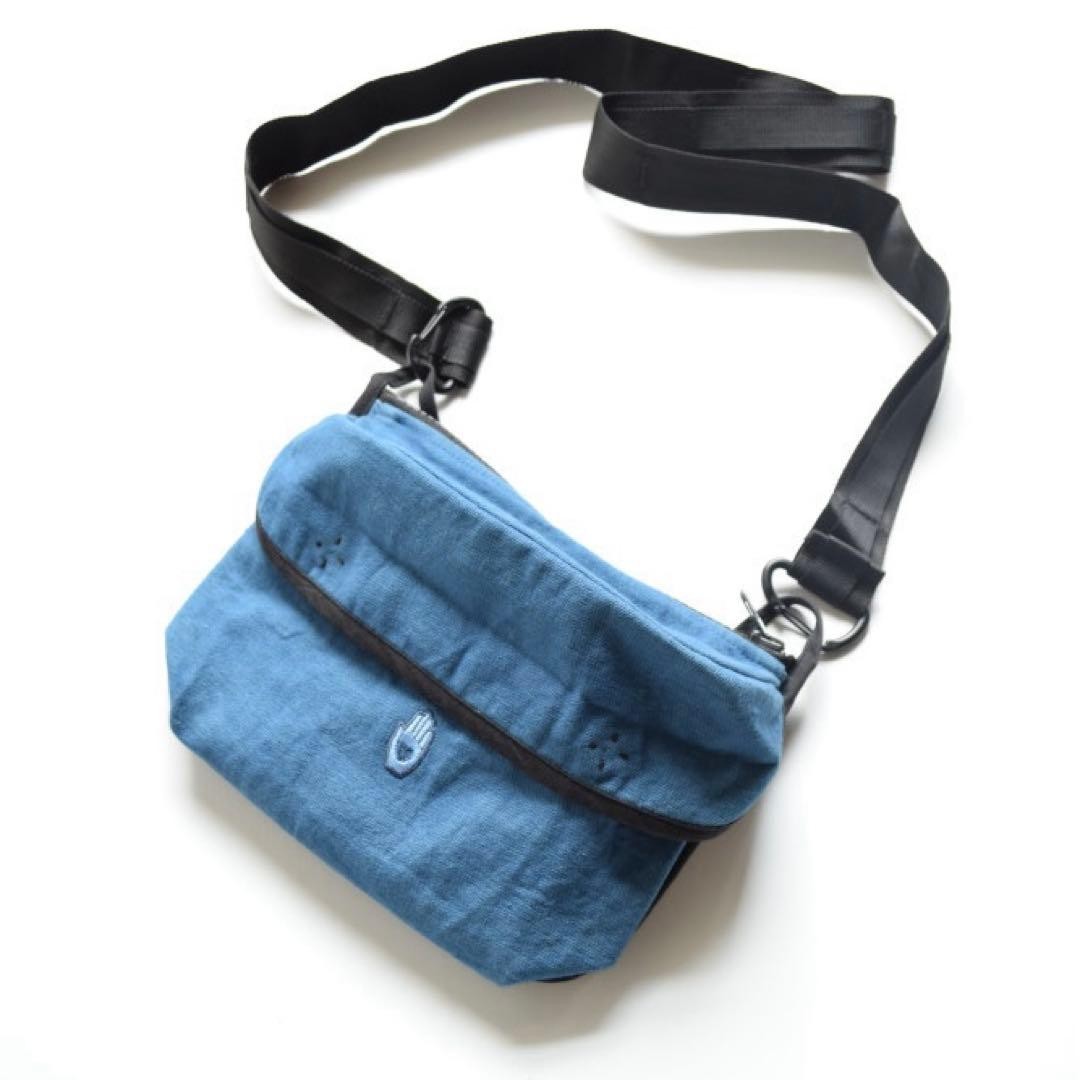 STORY mfg. Gram Bag Blue Canvas Shoulder Pouch 19x26cm