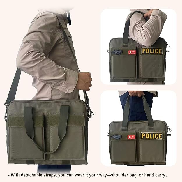 Tactical Messenger Bag, Flyers Helmet Crossbody Briefcase, Olive Green