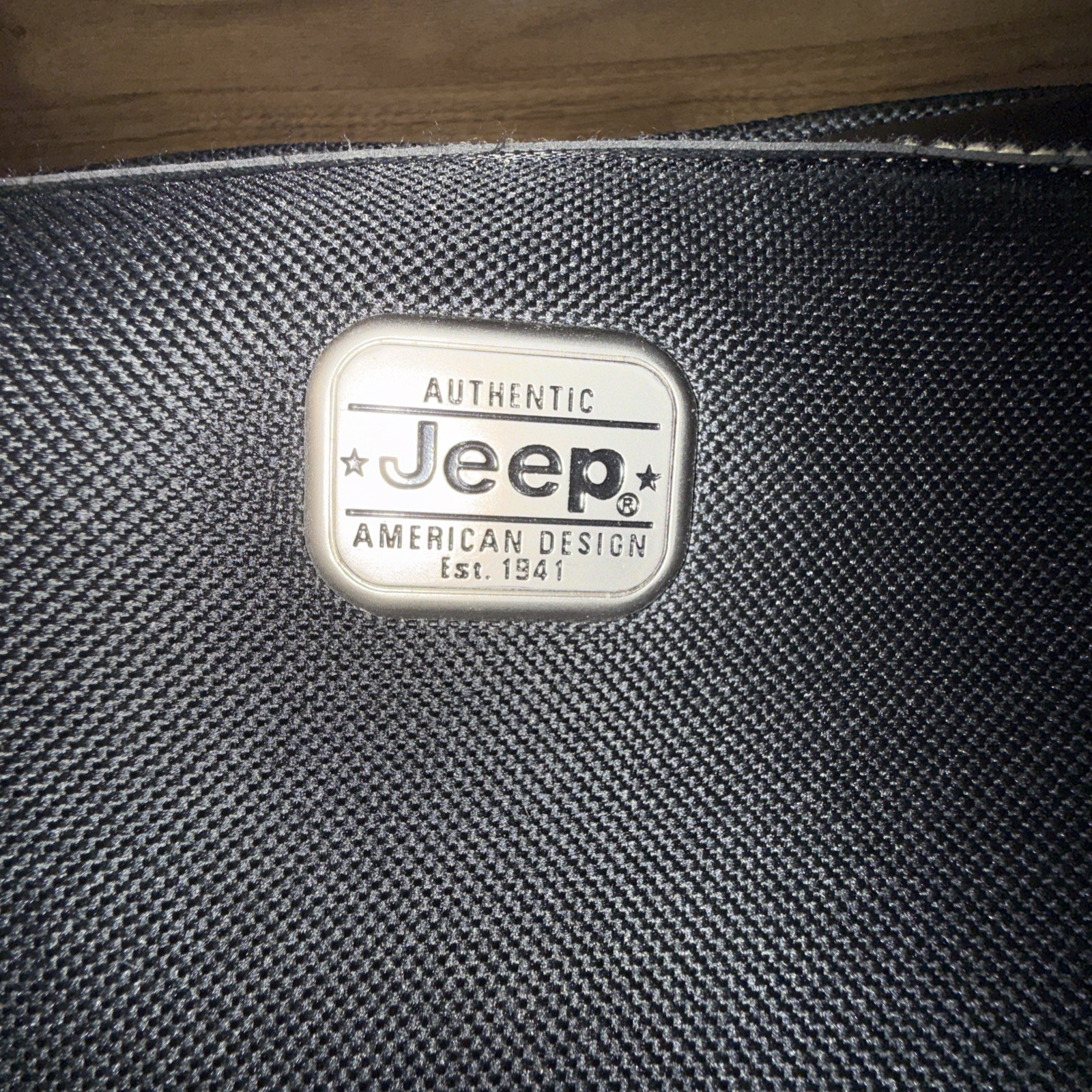 JEEP Authentic Black Messenger Bag Carry On Travel Tote With Shoulder Strap