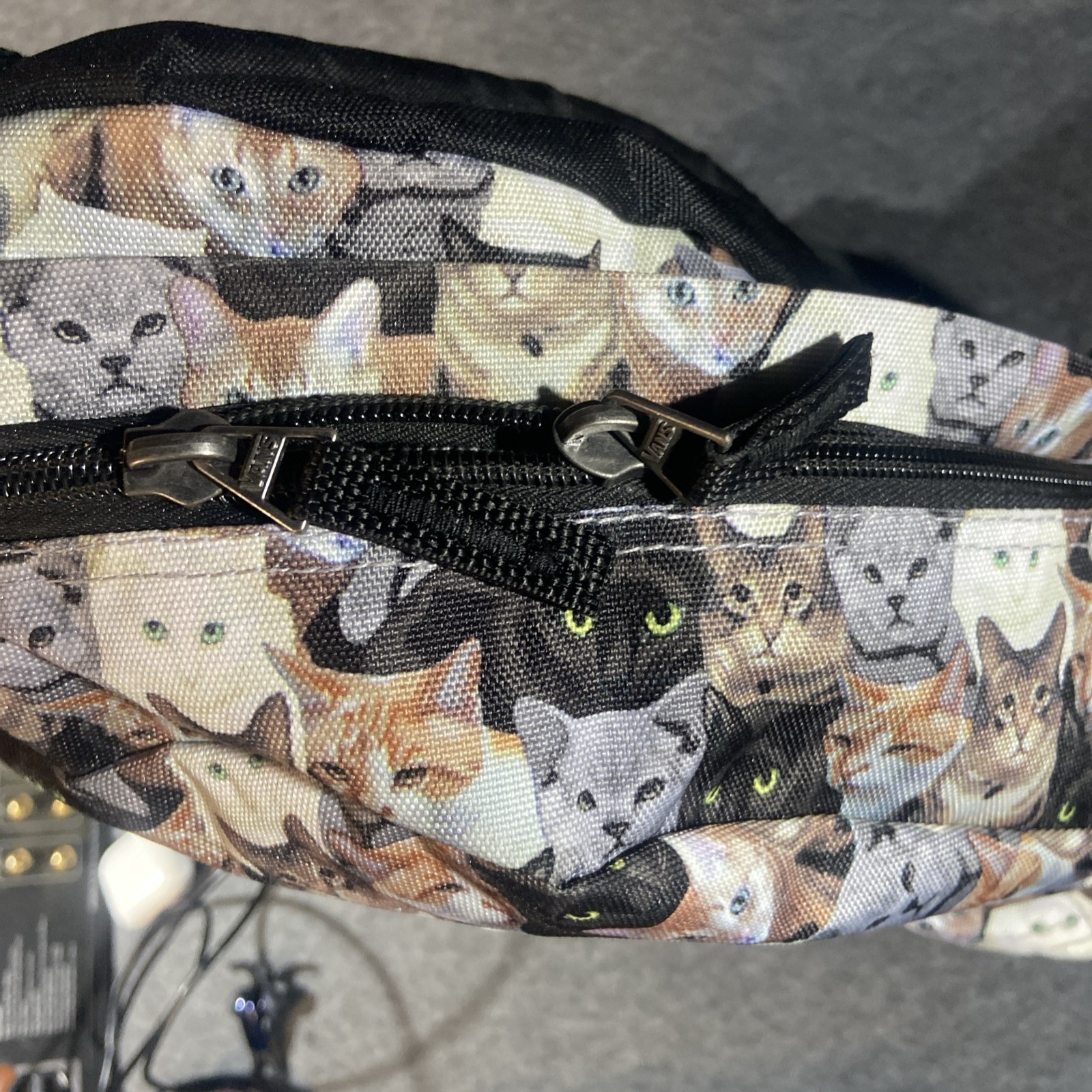 VANS Off the Wall Cat Backpack ASPCA All Over Cat Print Animal Lover Tabby Kitty