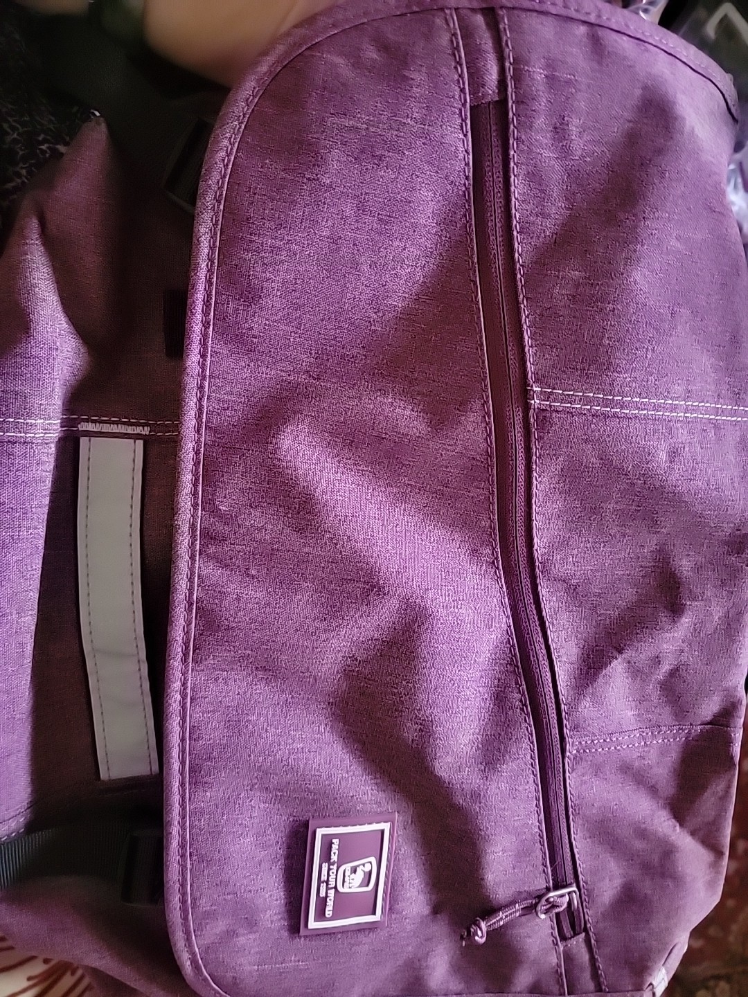 Oiwas Messenger Laptop Bag Purple Canvas 17 X 15 Inch