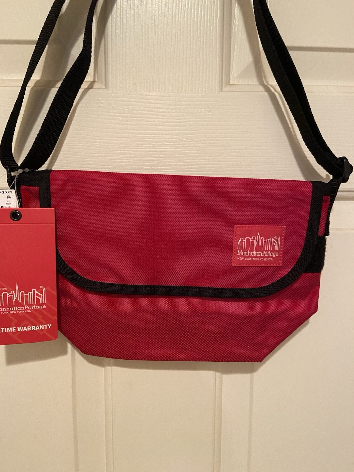 Manhattan Portage Nylon Messenger Bag Crossbody Red 11.5” Wide X 7.5” Tall NWT