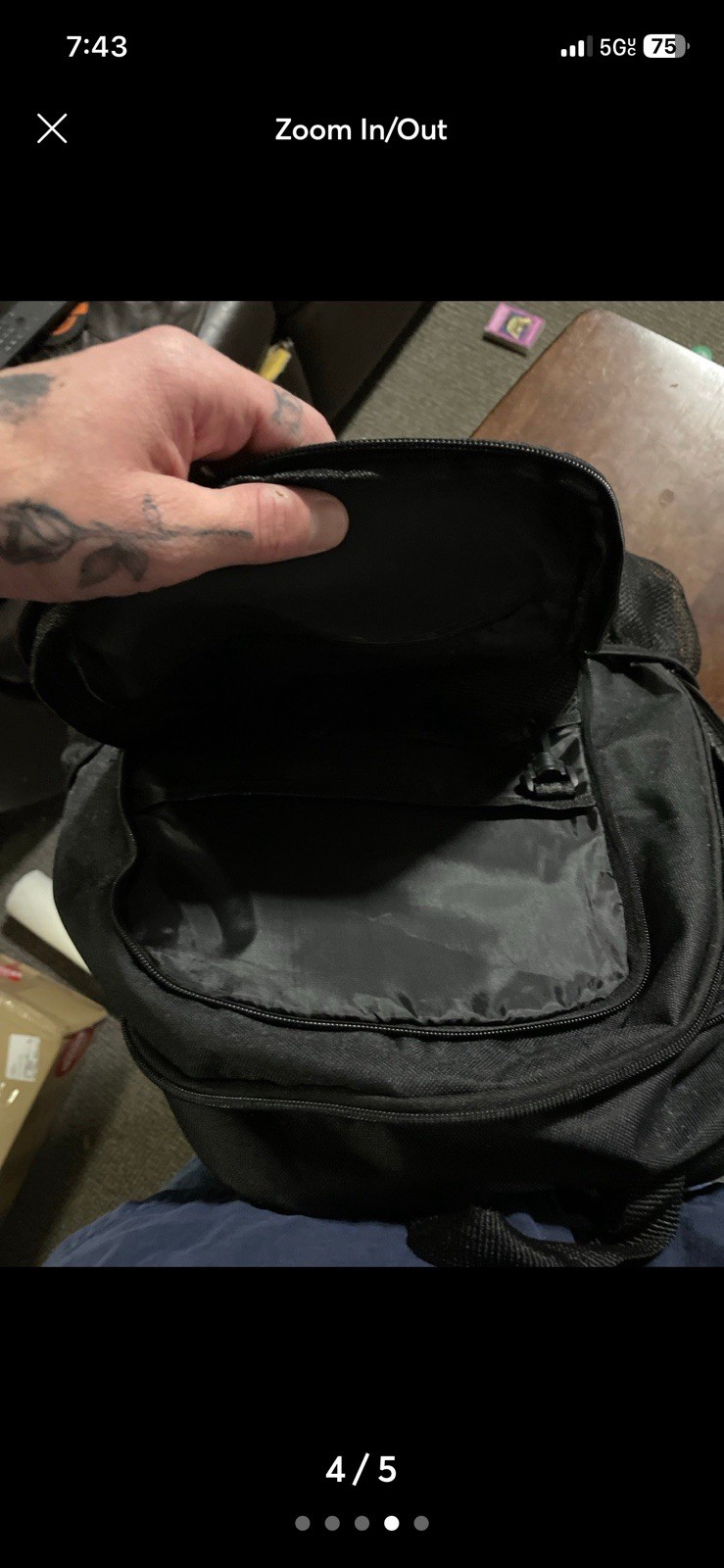 4imprint Black Backpack Zip Closure, Adjustable Straps, Pockets for Travel