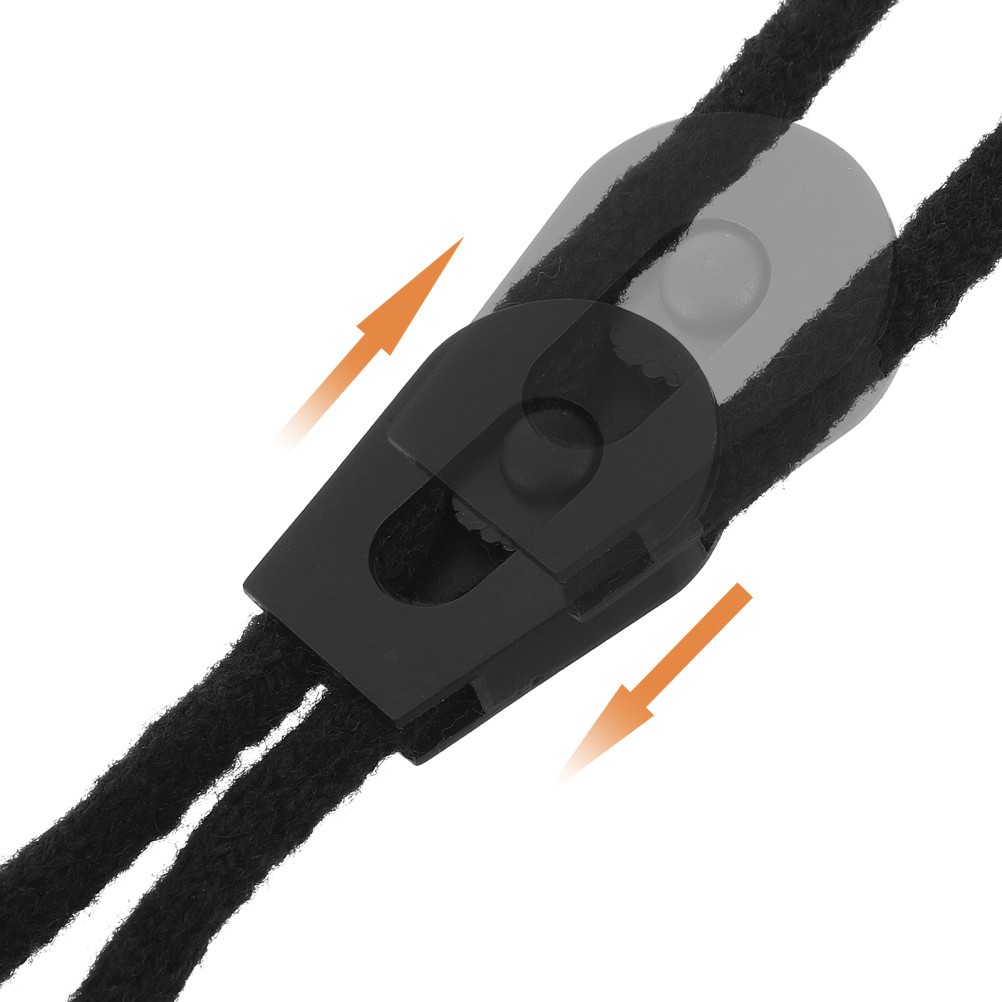 2Pcs Anti-Loss Ski Gloves Wrist Lanyards Elastic Black Polyester for Outdoor