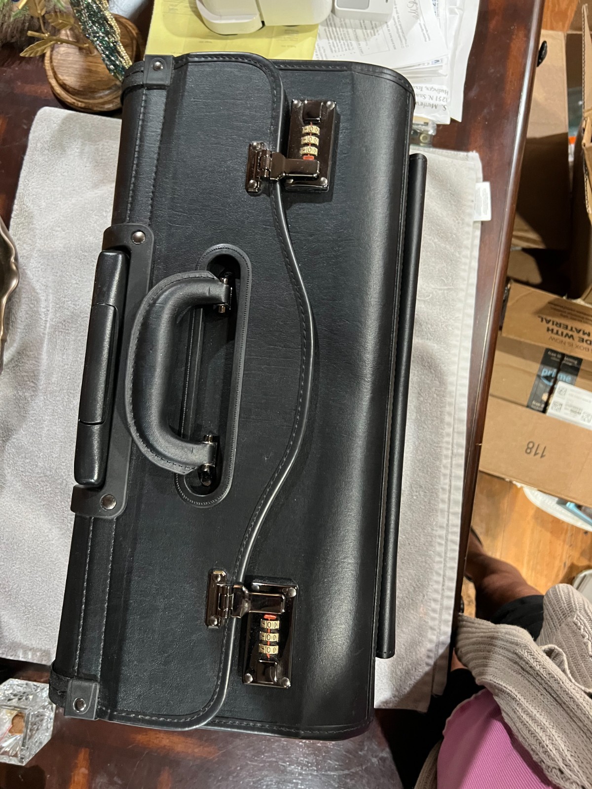 17″ Rolling Laptop Briefcase on Wheels Legal Size Attache Case