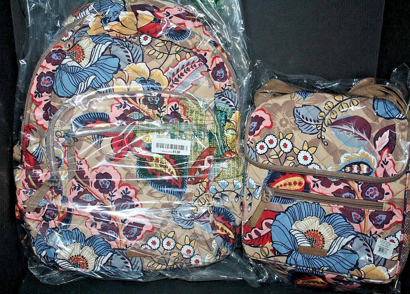 Vera Bradley Botanical Beauty Performance Twill Campus & Crossbody lunch Nwt