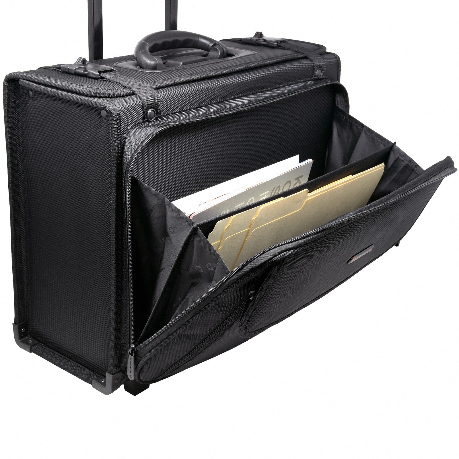 Alpine Swiss Rolling Briefcase Laptop Bag For Men Women Hard Side Catalog Case