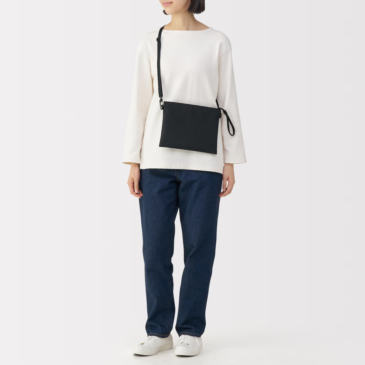 MUJI Water-Repellent Recycled Polyester Crossbody Bag 2-Litter Unisex NWT