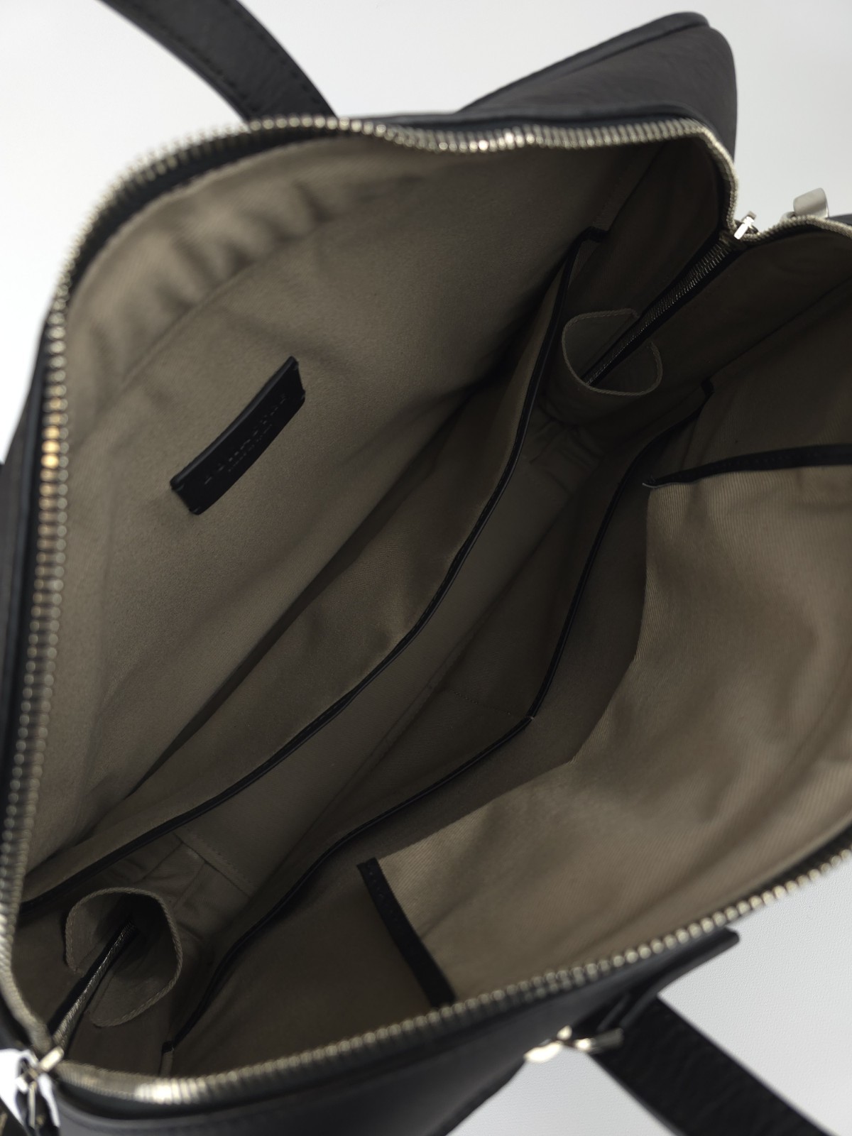 BONASTRE Leather Briefcase Shoulder Bag Black Made In Spain