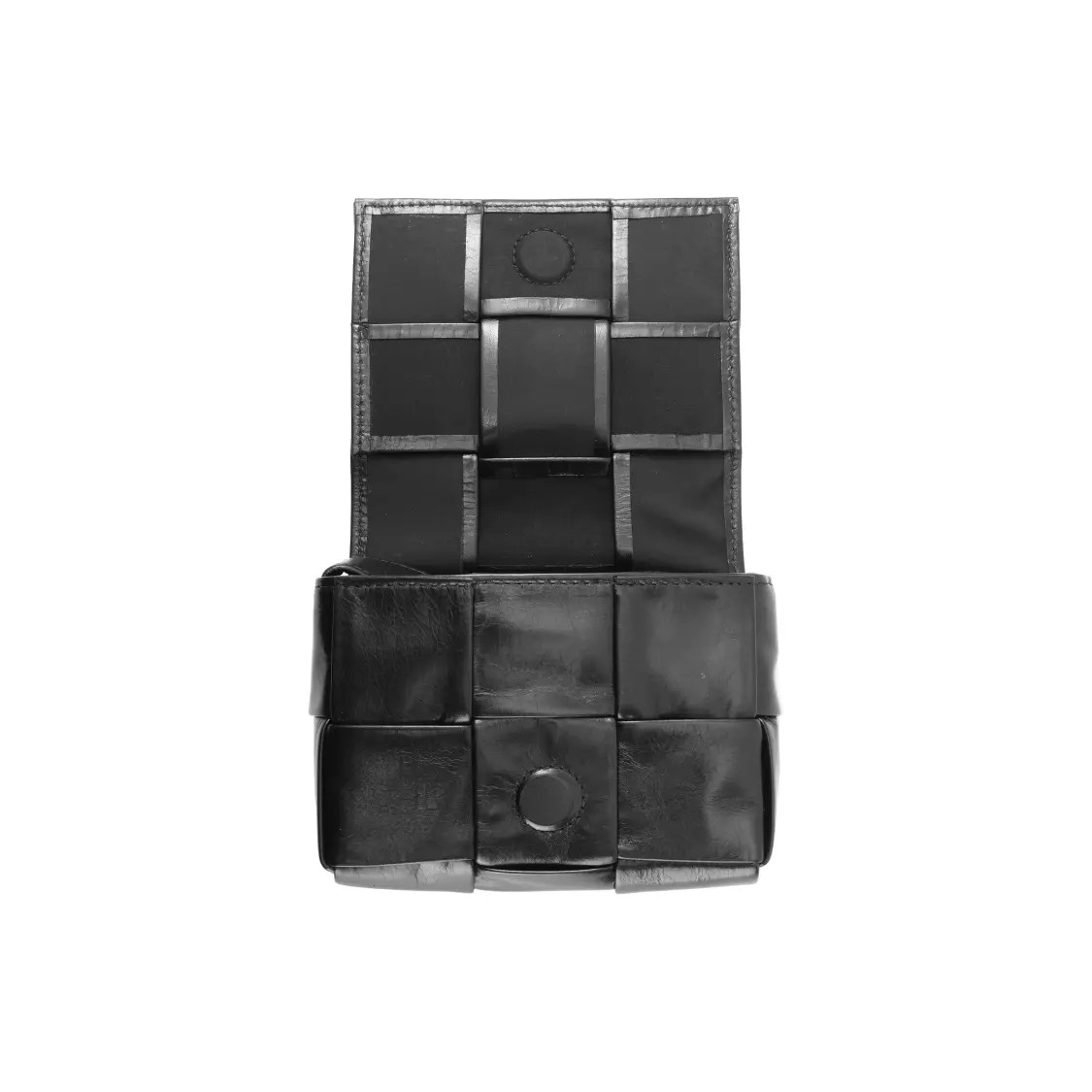 Bottega Veneta Introeccio Woven Magnetic Buckle Wallet Mini Men’s 4.7×1.5×3 in