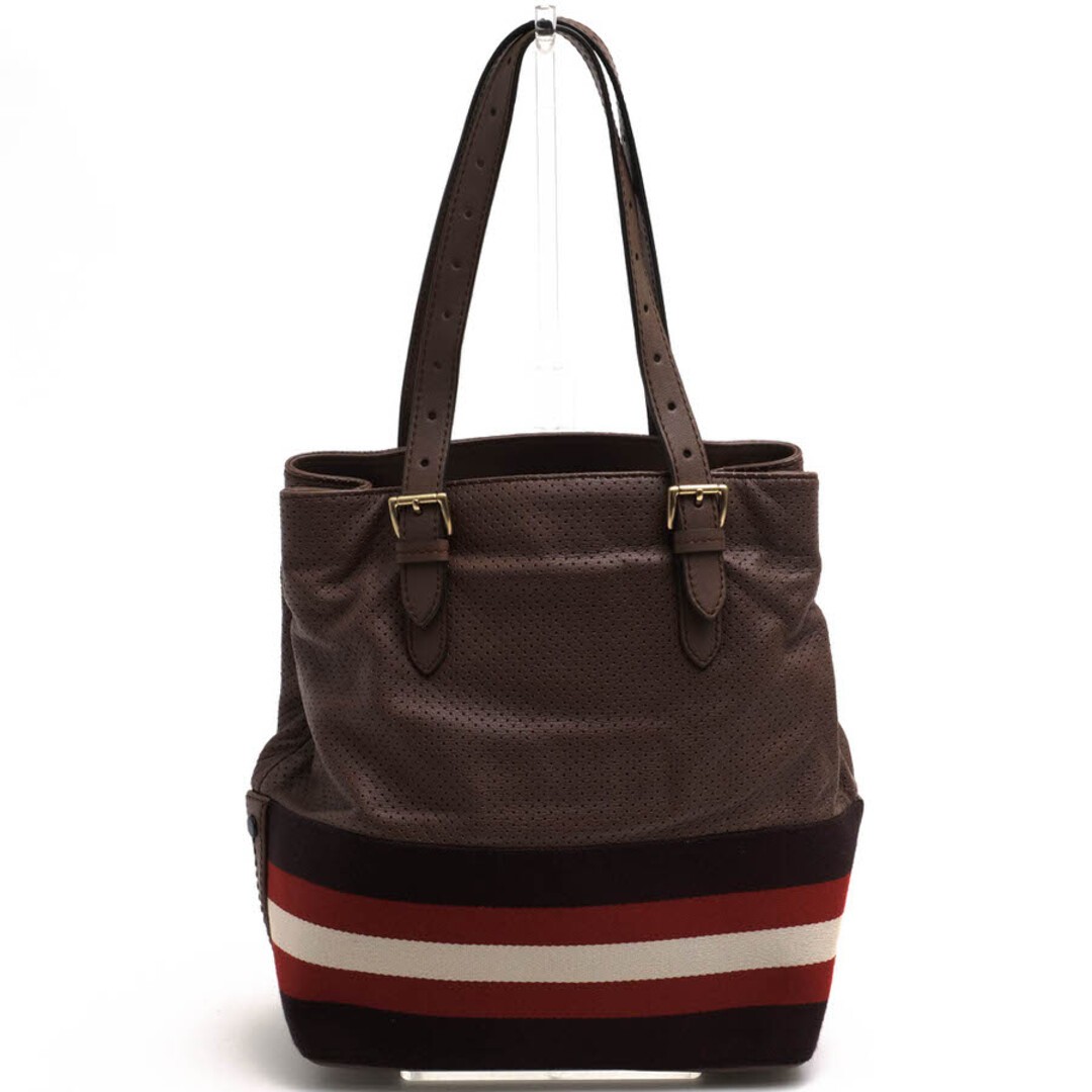BALLY One-Shoulder Tote BagUDINE Bally Stripe Genuine punching leather30×25×4cm