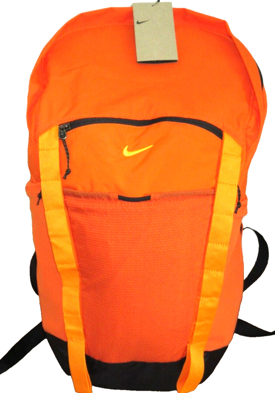 Nike Hike Backpack Travel Bag Safety Orange Black Atomic Green 27L DJ9677-819