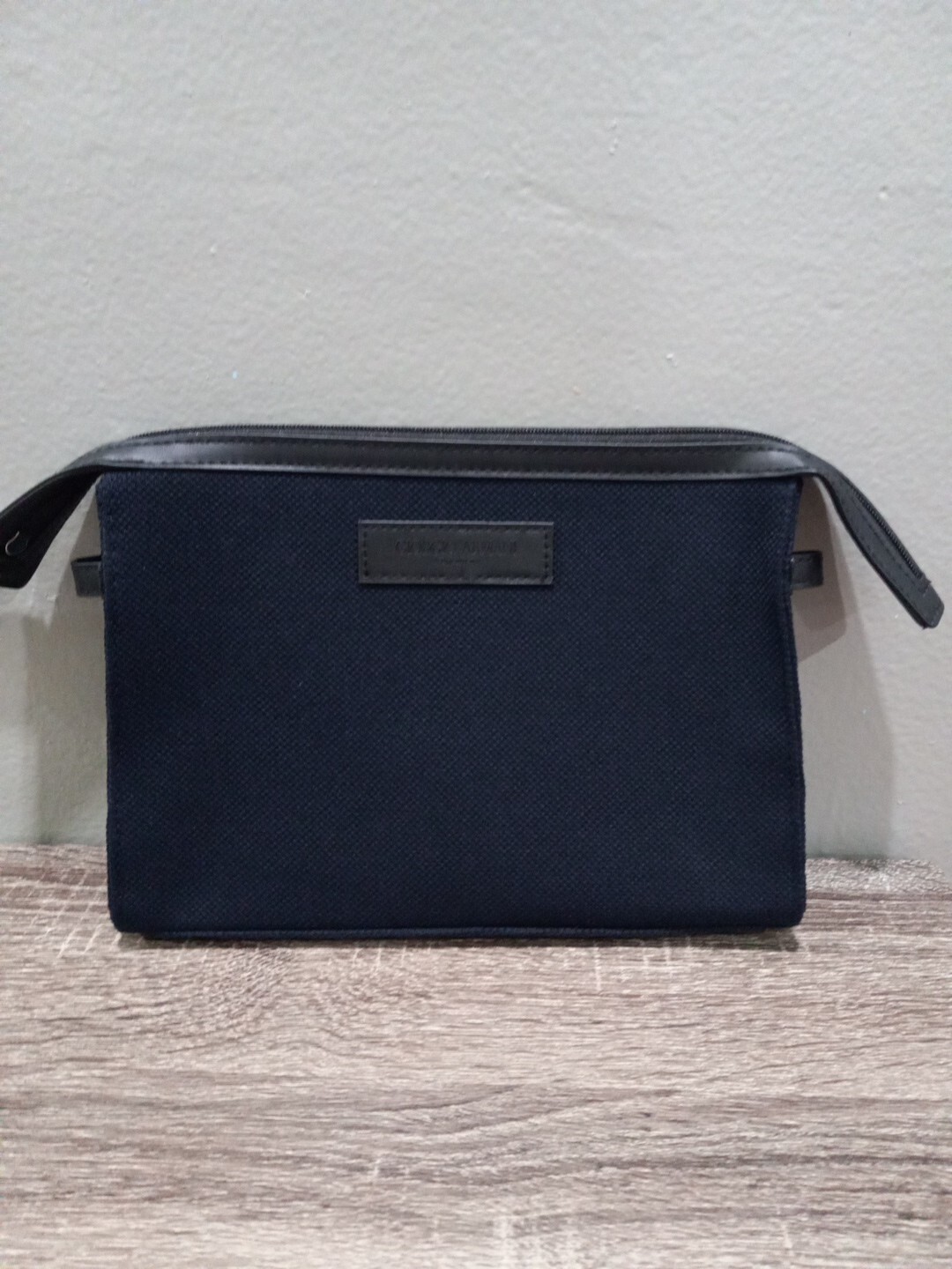 GIORGIO ARMANI FRAGRANCES BLUE TRAVEL SIZE BAG MENS ELEGANT FLAT POUCH NEW 9″X6″