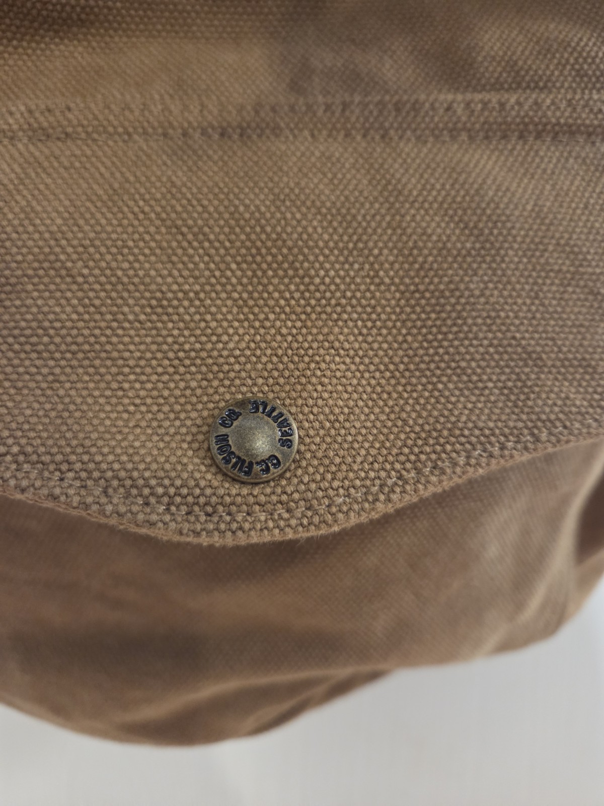 Filson Washed Canvas Cinch Pack | Tan | Made in USA | Discontinued | Rare