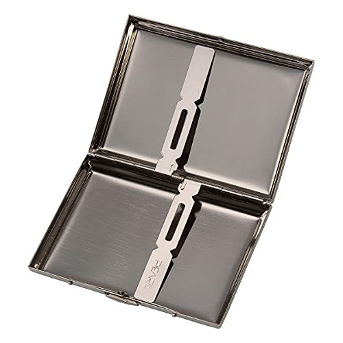 Casual Metal Cigarette Case 16-pack 85mm Black Nickel Satin Finish