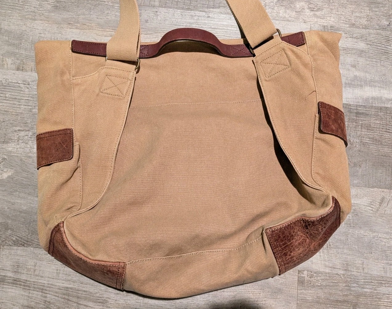 J Crew Dry Goods Abingdon Canvas Messenger Bag Cotton Leather Trim Shoulder Bag